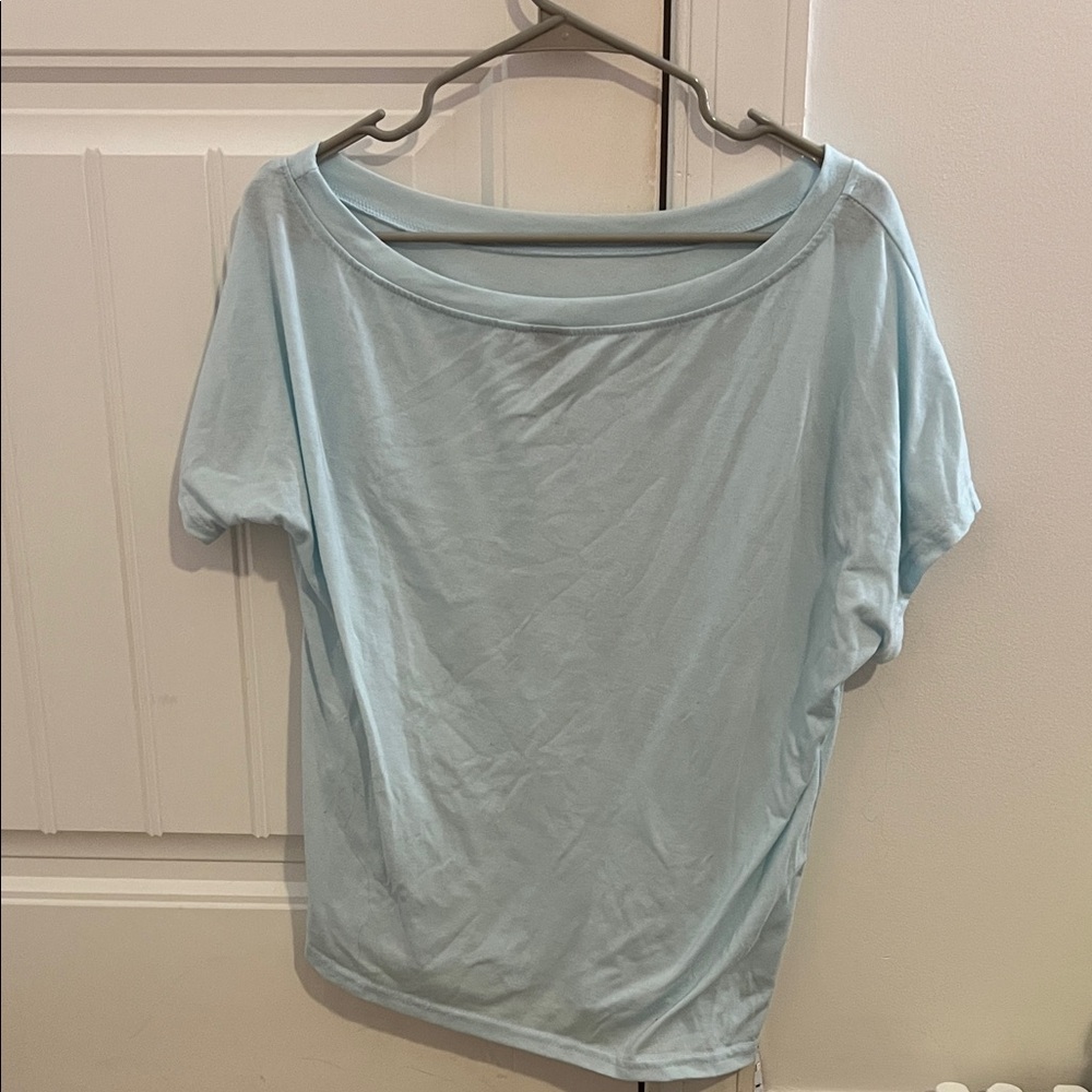 Blue shein t shirt